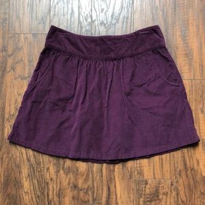 Purple corduroy mini skirt